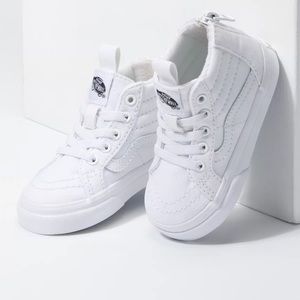 Toddler Vans White High Top Sk8-Hi Zip